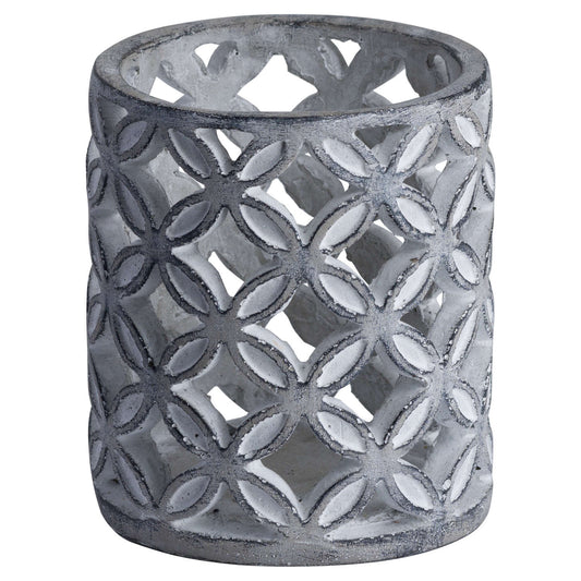 Geometric Stone Candle Hurricane