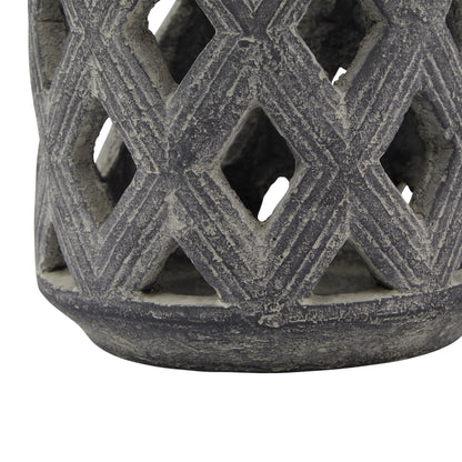 Amalfi Grey Demi Lattice Lantern